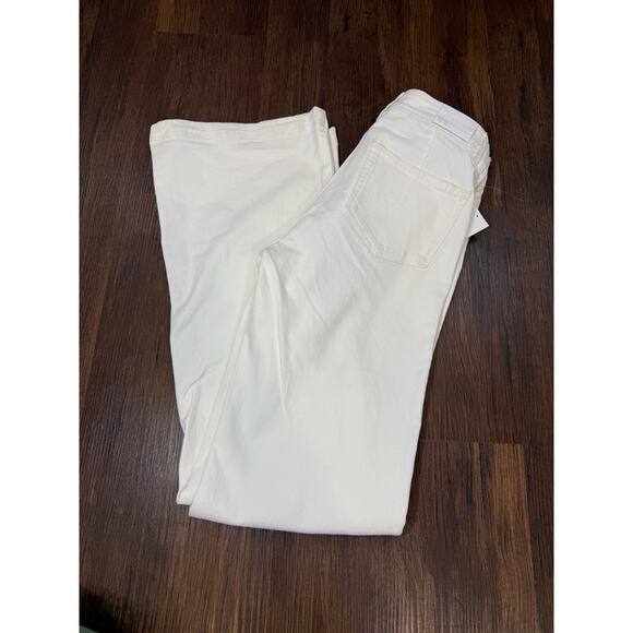 PAIGE Women's Jeans Size 29 High Rise Lace Up Straight Leg Denim White - Picture 3 of 4